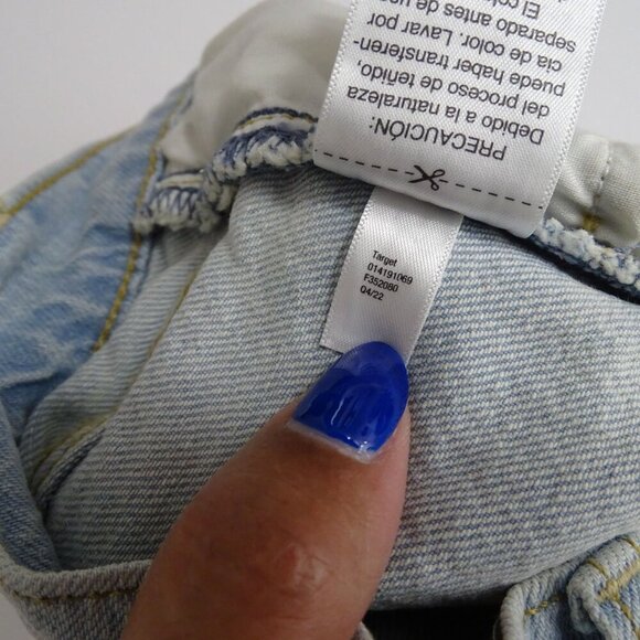 Universal Thread Highest Rise Shortie Denim Shorts Women Size 2R Ripped Raw Hem - Picture 8 of 11